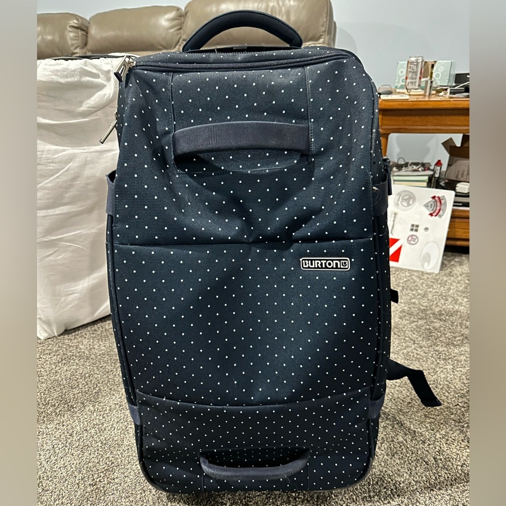 Burton Luggage Wheelie Double Deck Navy Swiss Dots